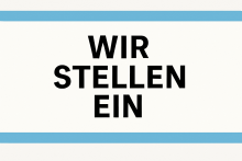 Schriftzug "Wir stellen ein"