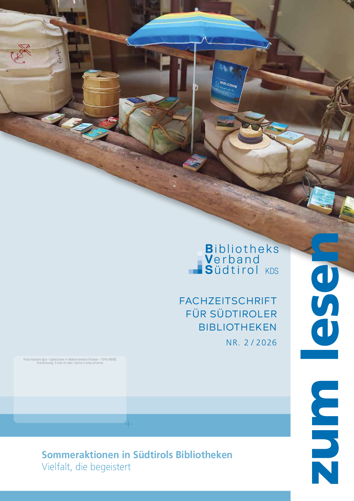 Titelseite des August-Hefts 2026 von "Zum Lesen"